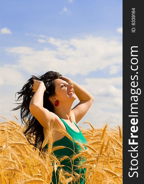 Woman In Golden Wheat