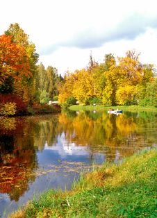 Picturesque Pond In Autumn Day Stock Image Picturesque Pond In Autumn Day Stock Image