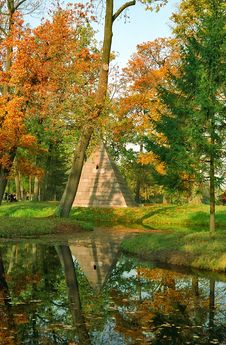 Pyramid In Autumn Day Stock Images