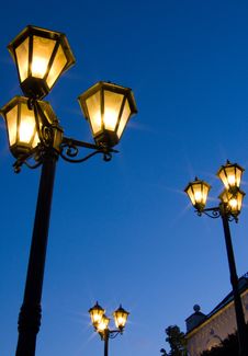 Lanterns Against The Sky Royalty Free Stock Photography Lanterns Against The Sky Royalty Free Stock Photography