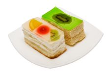 Sweet Cakes With Fruit Stock Photos Sweet Cakes With Fruit Stock Photos