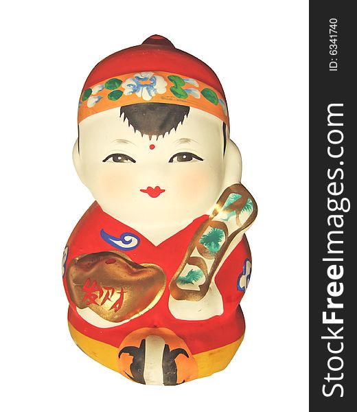 A Clay Figure of chinese boy