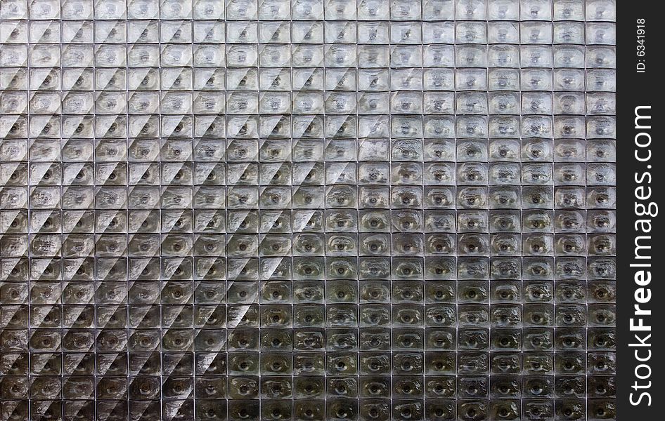 Design of glass wall theater building in Prague. Background texture.