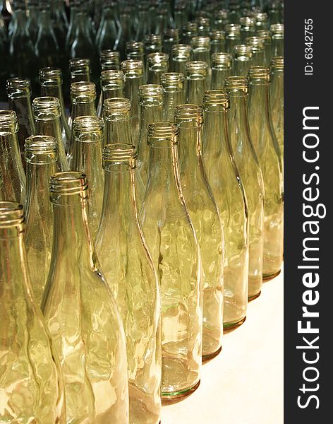Rows Of Glass Bottles