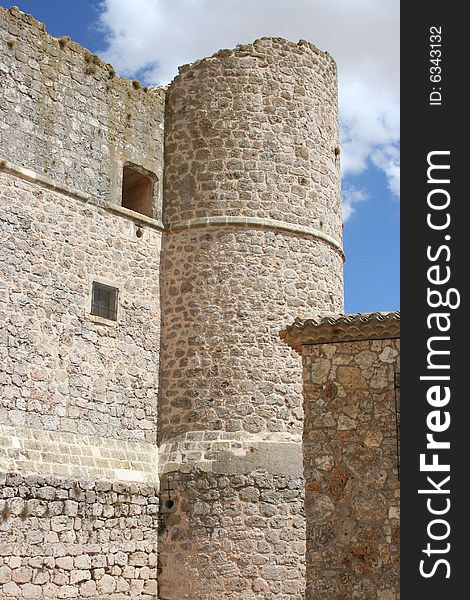 Medieval castle in Castilla de la Mancha Spain