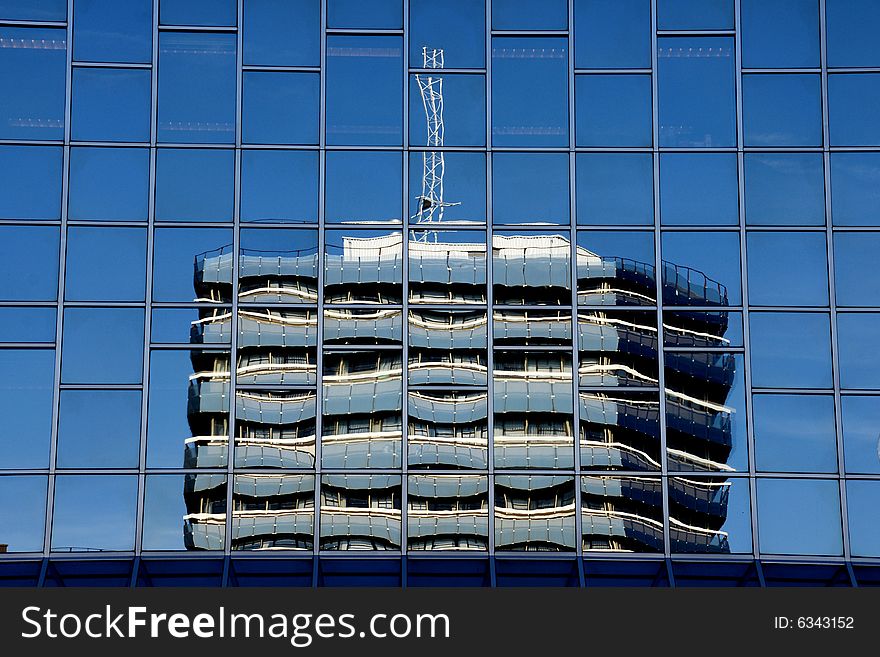 Mirrored building