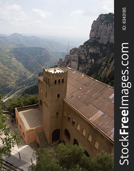 Nice panorama with mountains from Montserrat Spain. Nice panorama with mountains from Montserrat Spain