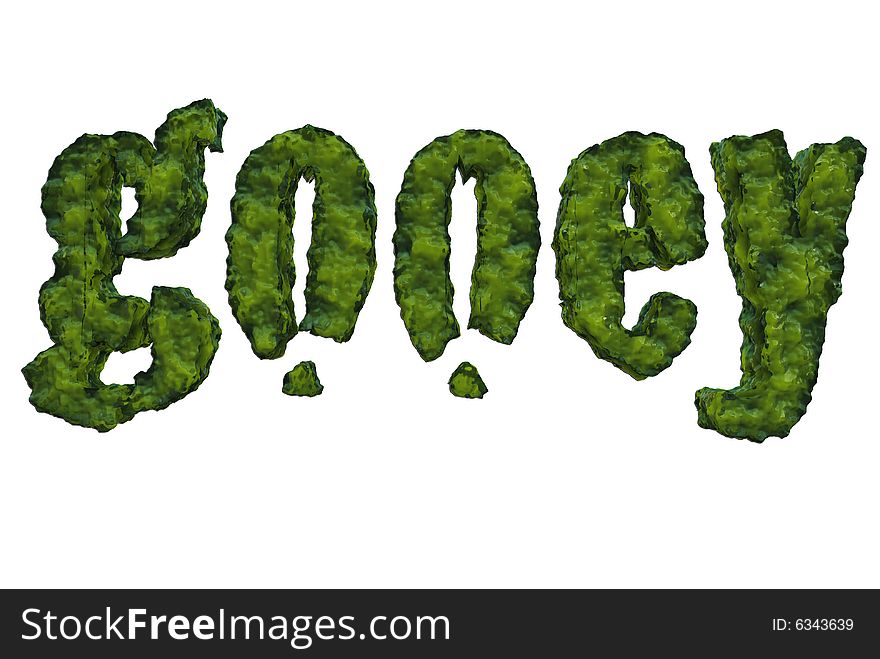 Gooey Runny Green Goo Word