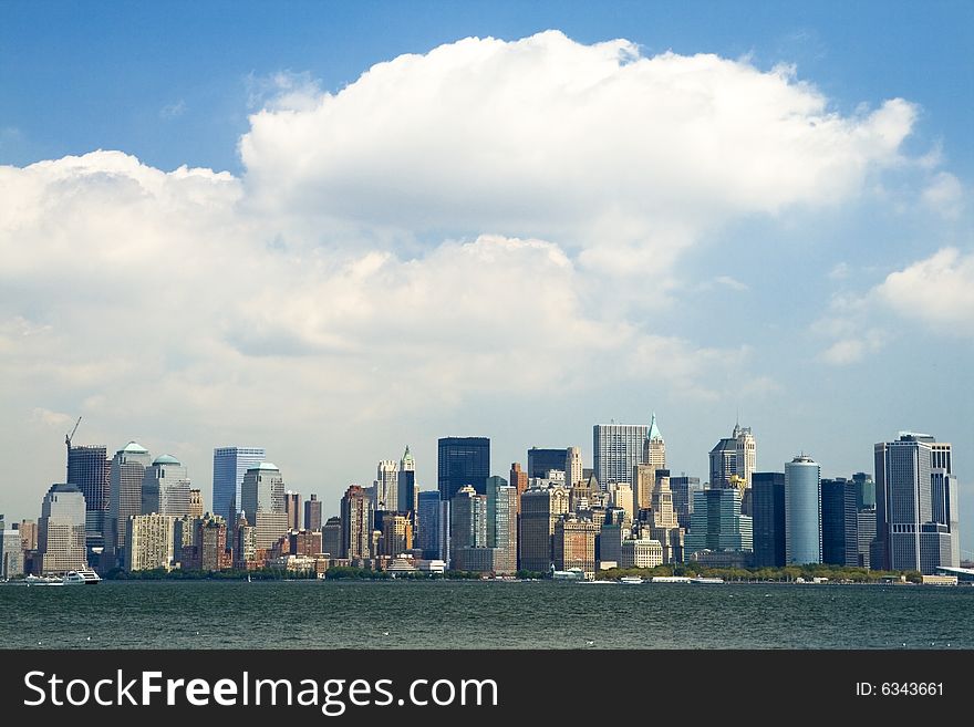 Panoramic photo of Manhattan Island in New York