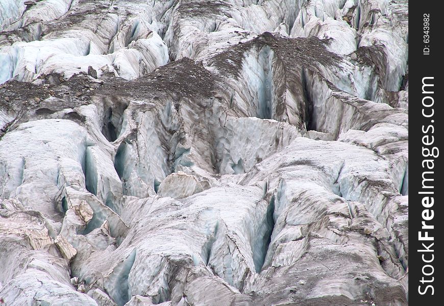 A glacier of Alibek, Dombai (caucasus), the biggest glacier in Dombai.