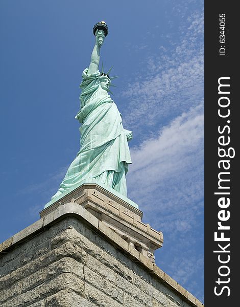 Portrait of the Statue of Liberty on its Pedestal