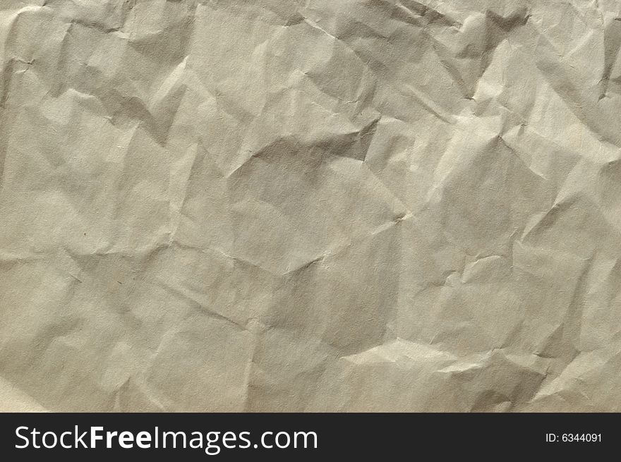 Old  brown crushed paper background