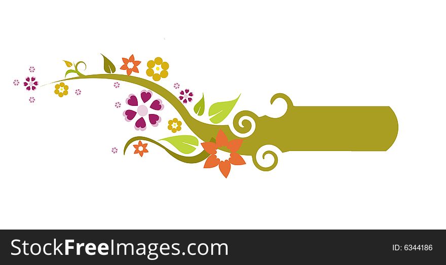 Abstract floral background or shape. Abstract floral background or shape