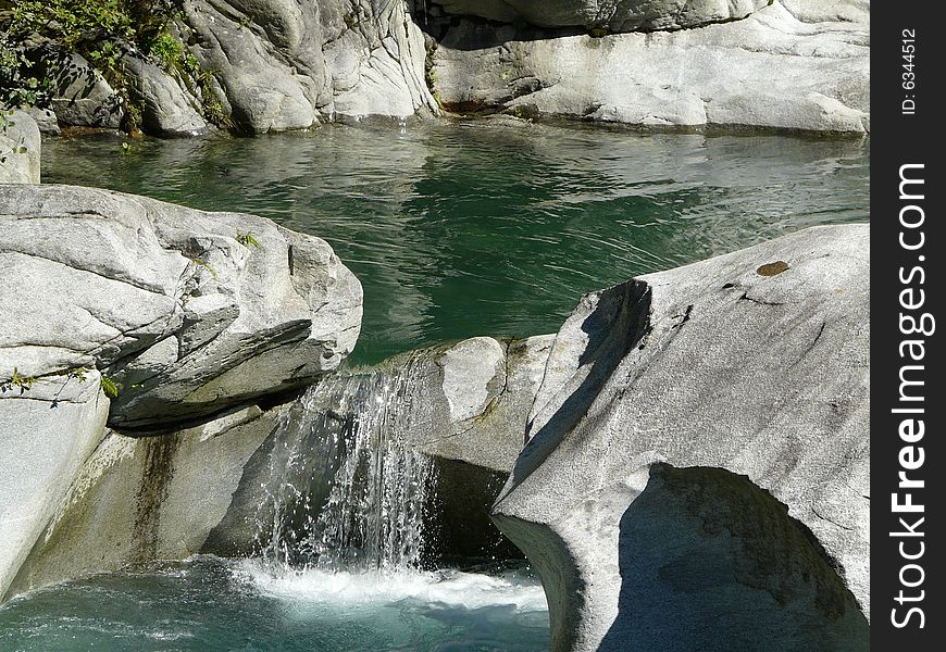 Mirrors of water and rapids of the river