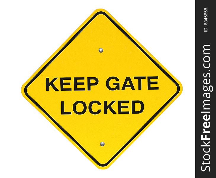 Keep gate closed sign