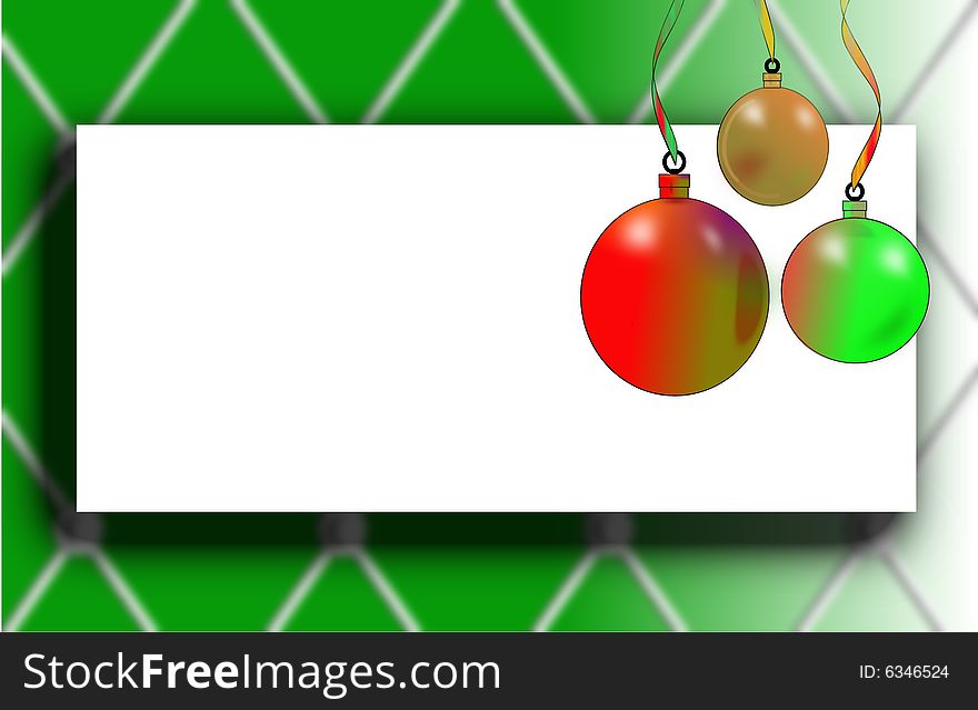 Christmas ball ornaments with background. Christmas ball ornaments with background