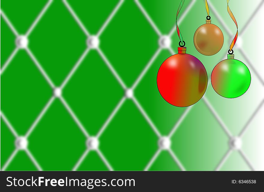 Christmas ball ornaments with holiday background. Christmas ball ornaments with holiday background