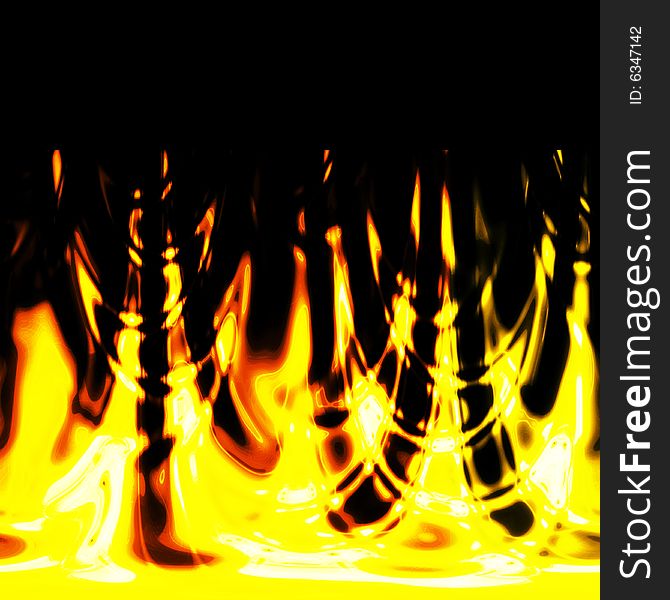 Flames against a black background. Flames against a black background