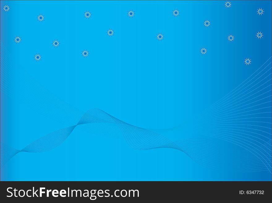 A background image of waves and stars