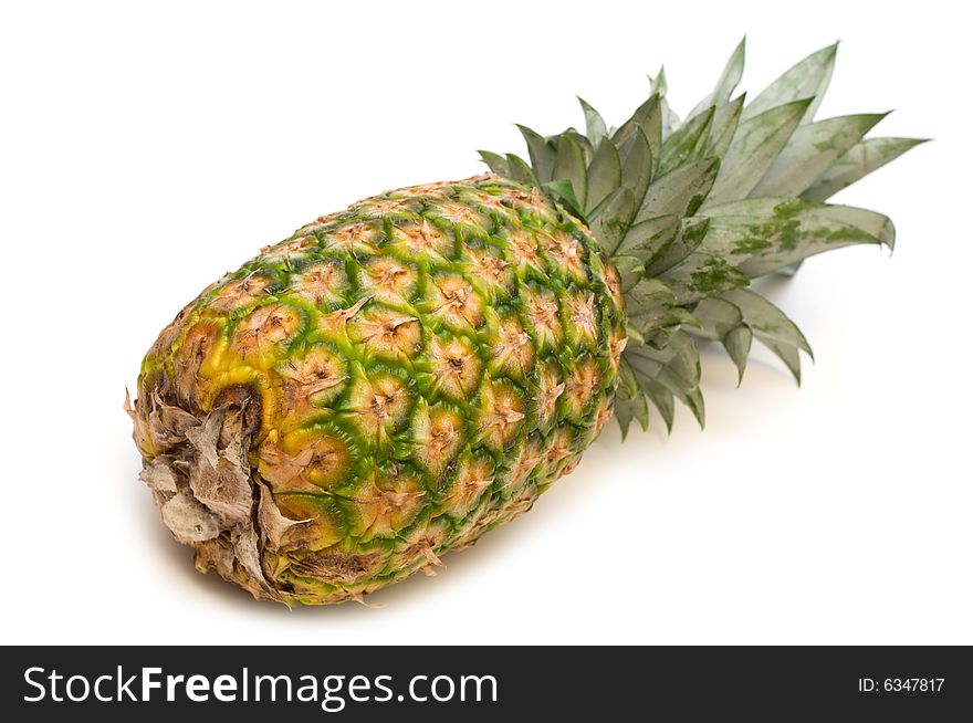 Fresh pineapple on white background