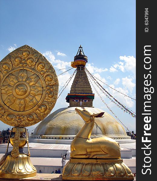 Bouddhnath stupa is the biggest stupa in Nepal in terms of the height and expansion.