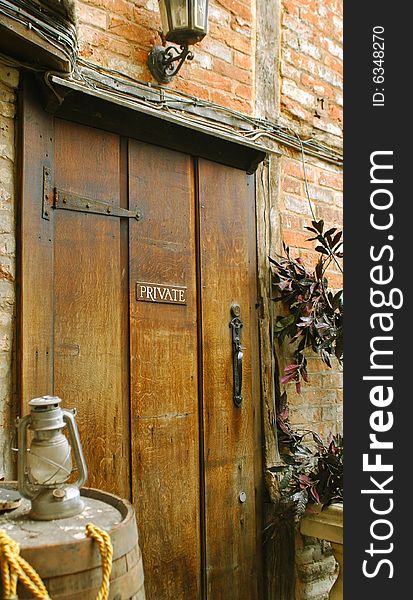 Private doorway to an old house