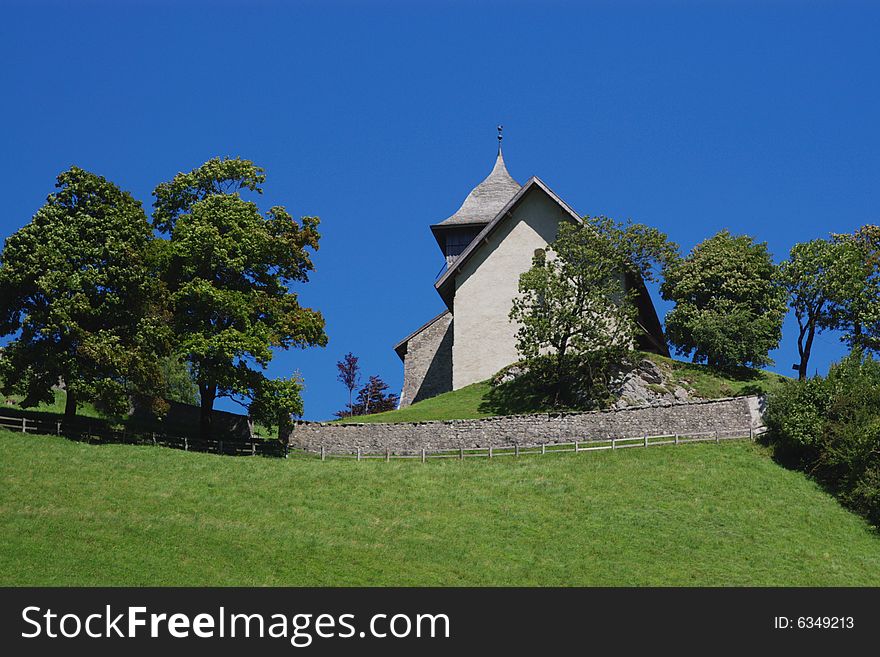 Old church on hill