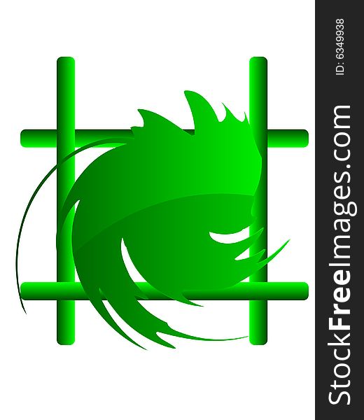 Abstract green logo, vector illustration. Abstract green logo, vector illustration