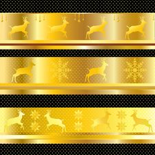 CHRISTMAS BORDER VECTOR GOLD Stock Photos CHRISTMAS BORDER VECTOR GOLD Stock Photos