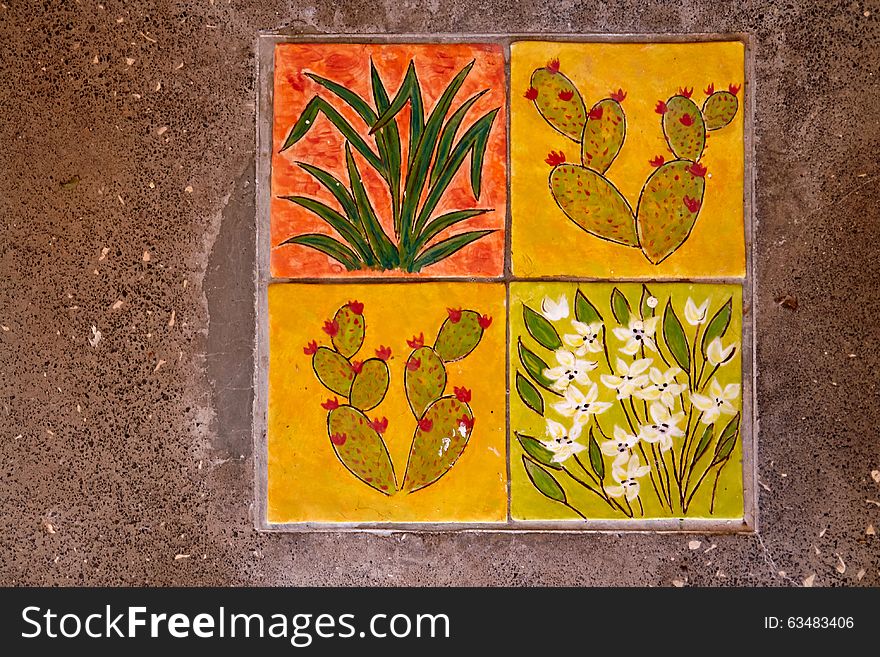 Creative hand pained ceramic tiles