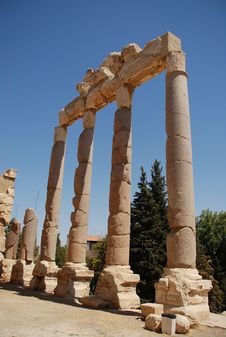 Roman Ruins Bacchus Temple Royalty Free Stock Photography Roman Ruins Bacchus Temple Royalty Free Stock Photography