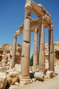 Roman Ruins Bacchus Temple Royalty Free Stock Photography Roman Ruins Bacchus Temple Royalty Free Stock Photography