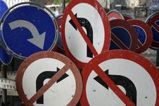 Going Down Rusty Old Signs. Royalty Free Stock Image Going Down Rusty Old Signs. Royalty Free Stock Image