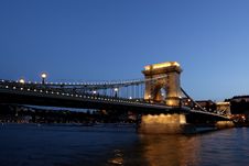 Chain Bridge Over The Danube In Budapest Royalty Free Stock Images Chain Bridge Over The Danube In Budapest Royalty Free Stock Images