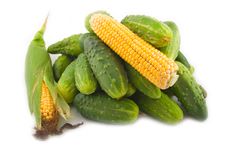 Yellow Corn Both Ripe Beautiful Stock Images Yellow Corn Both Ripe Beautiful Stock Images