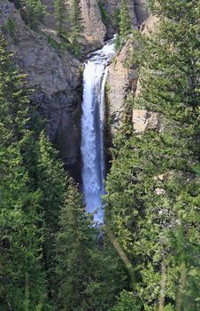The Tower Falls In Yellowstone National Park Royalty Free Stock Photo