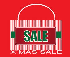 X Mas SALE Barcode Bag Royalty Free Stock Photos X Mas SALE Barcode Bag Royalty Free Stock Photos