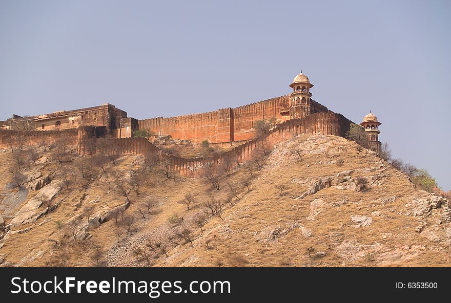 Located in Amber, 11 km from Jaipur, Rajasthan state, India. It was the ancient citadel of the ruling Kachhawa clan of Amber, before the capital was shifted to present day Jaipur. Amber Fort is known for its unique artistic style, blending both Hindu and Muslim (Mughal) elements, and its ornate and breathtaking artistic mastery. The fort borders the Maota Lake, and is a major tourist attraction in. Located in Amber, 11 km from Jaipur, Rajasthan state, India. It was the ancient citadel of the ruling Kachhawa clan of Amber, before the capital was shifted to present day Jaipur. Amber Fort is known for its unique artistic style, blending both Hindu and Muslim (Mughal) elements, and its ornate and breathtaking artistic mastery. The fort borders the Maota Lake, and is a major tourist attraction in