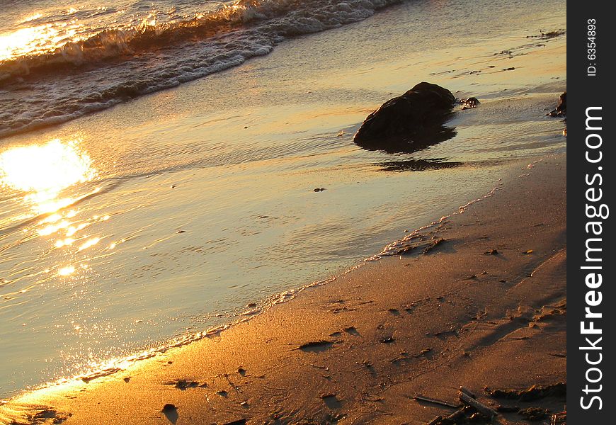 Sunrays on water