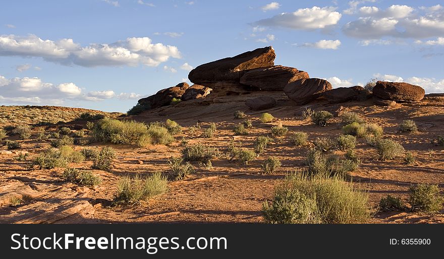 The rocks in the Arizona desert