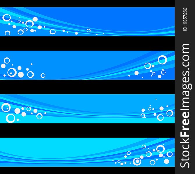Four clear separated banner with similar design elements such as bubbles for your text. Four clear separated banner with similar design elements such as bubbles for your text.