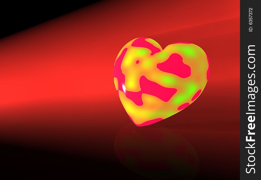 3d render of a heart