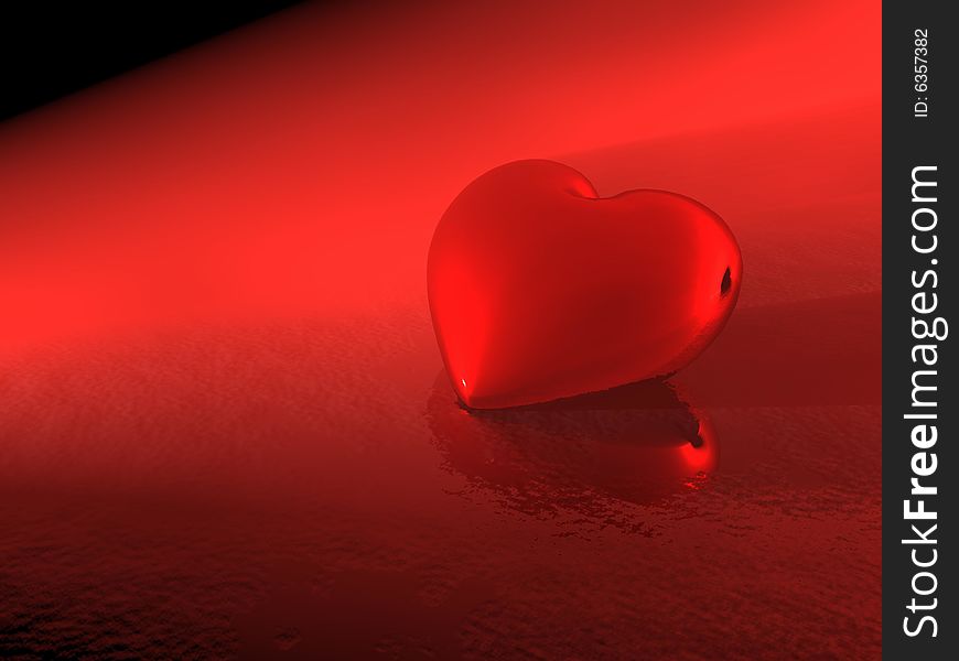 3d render of a love heart. 3d render of a love heart