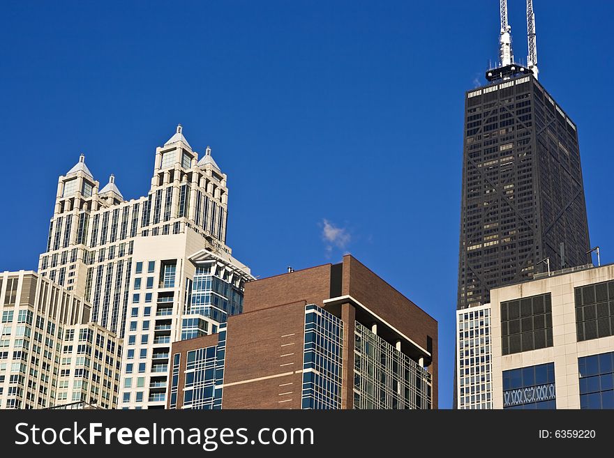 Buildings in north part of downtown in Chicago