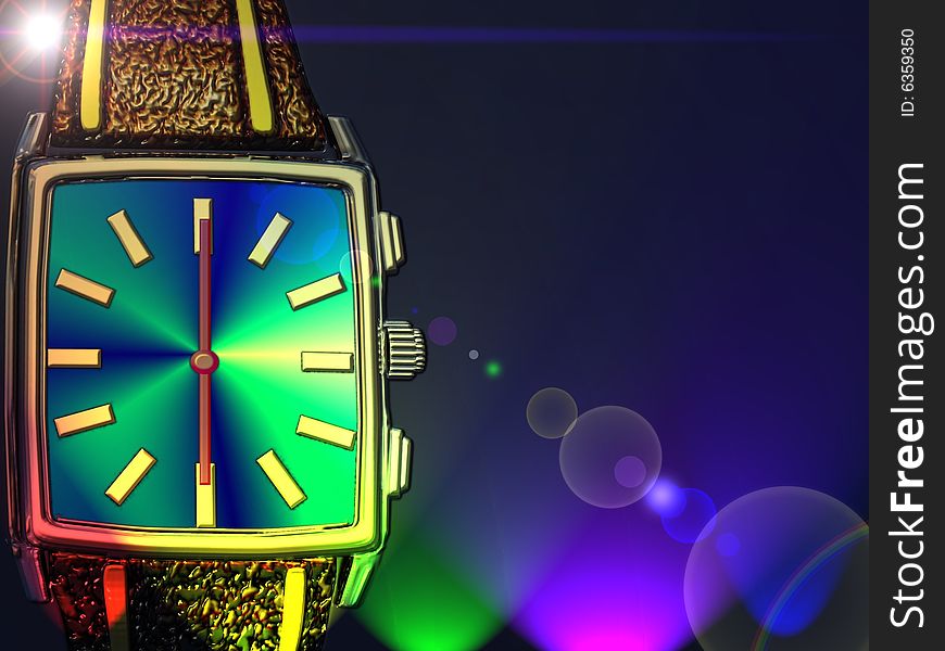 3d image of clock pretty design. 3d image of clock pretty design