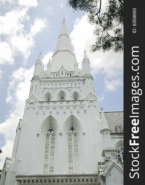 St. Andrew's Cathedral one of Singapore's oldest Anglican cathedrals near City Hall