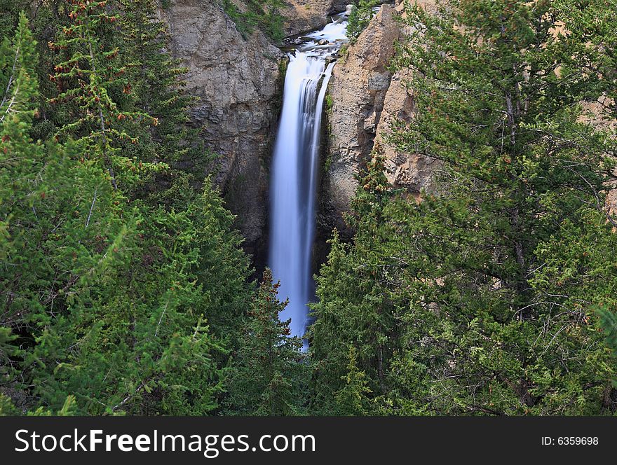 The Tower Falls in Yellowstone National Park