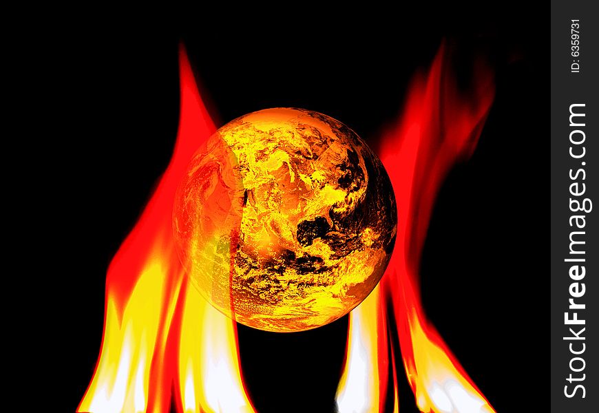 Earth Globe Fire