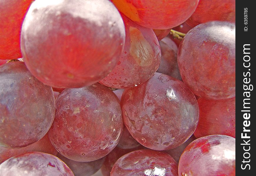 Close up of the red grape for the background.