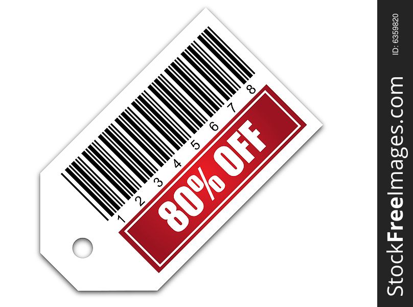 Barcode with sale 80% OFF sticker